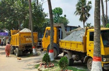 ব্রিজে ওভারলোড চলাচল, বালুর ট্রাক আটক